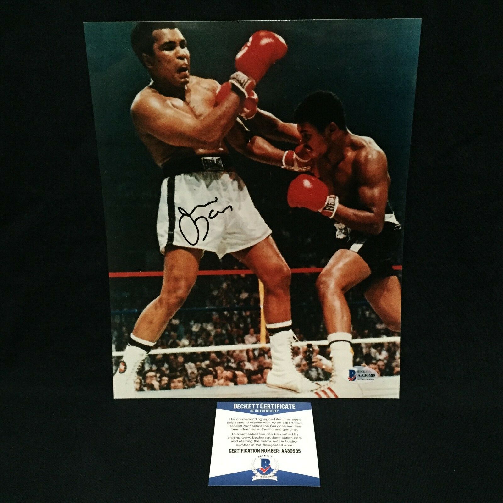 Jimmy Young Boxing Vs. Ali Signed Autograph Color 8x10 Photo Bas Beckett Coa (d)
