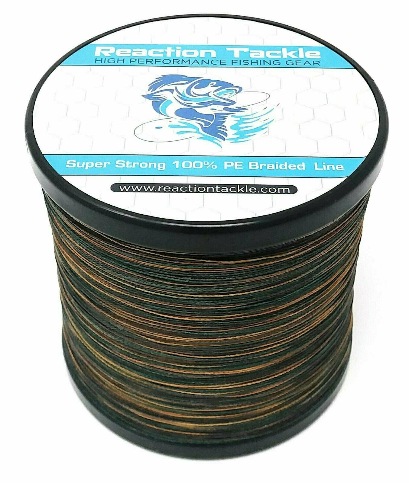 Reaction Tackle High Performance Green Camouflage Braided Fishing Line