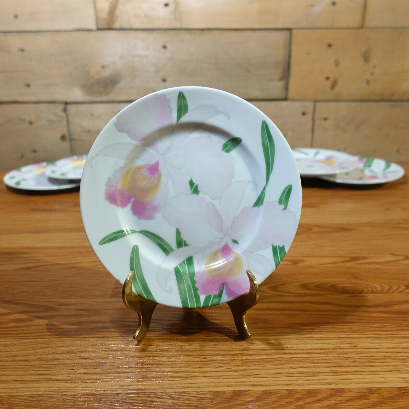1 Orchids Deux Salad Plate Fitz And Floyd 9 Available - Swanky Barn