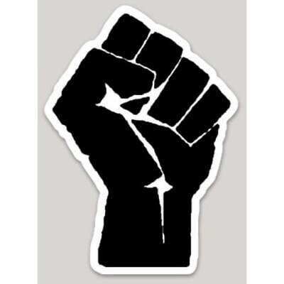 Black Lives Matter 3.5x5 Inch Raised Fist Vinyl Bumper Sticker Decal