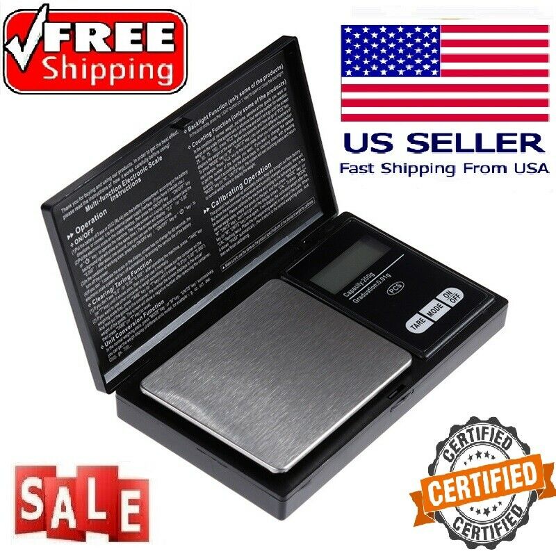 Hed Certified Digital Scale 1000g X 0.1g Jewelry Pocket Gram Gold Silver Coin