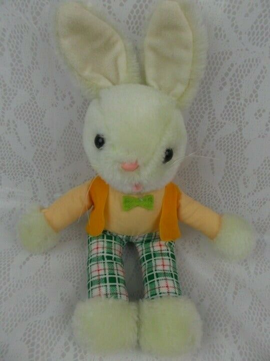 Vintage 1981 Applause Paxton Bunny Rabbit 9" Plush Stuffed Animal Toy Vtg 80's