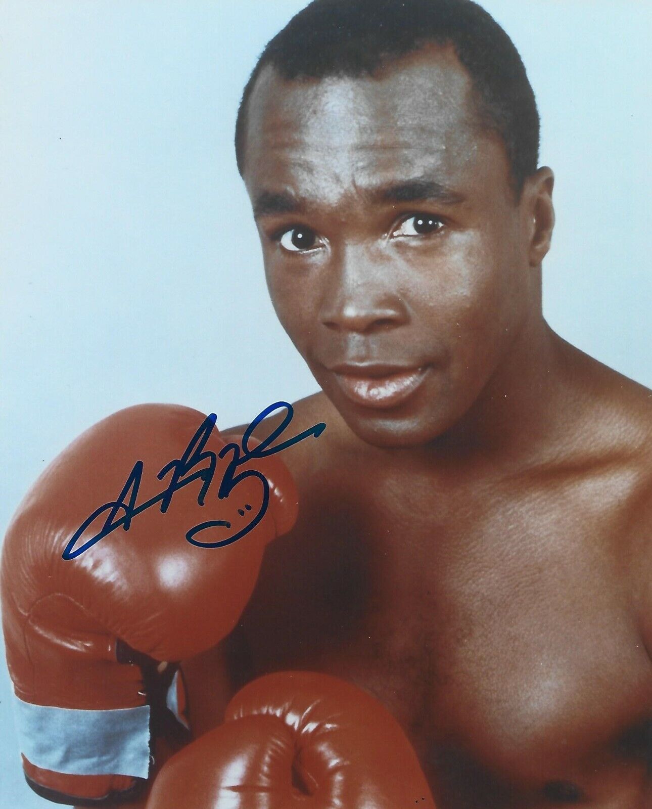 Boxing Legend Sugar Ray Leonard Signed 8x10 Hof Welterweight Champion 25 Ko's