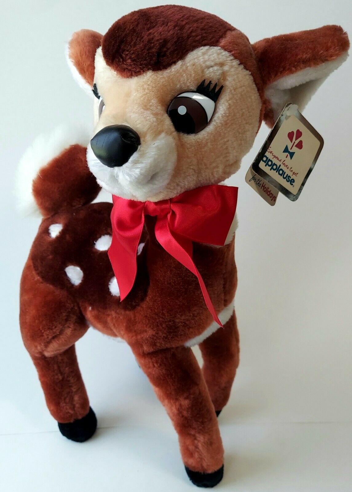 Vintage 1986 Applause Ferrah Fawn Poseable 15" Plush Deer Bambi With Tags