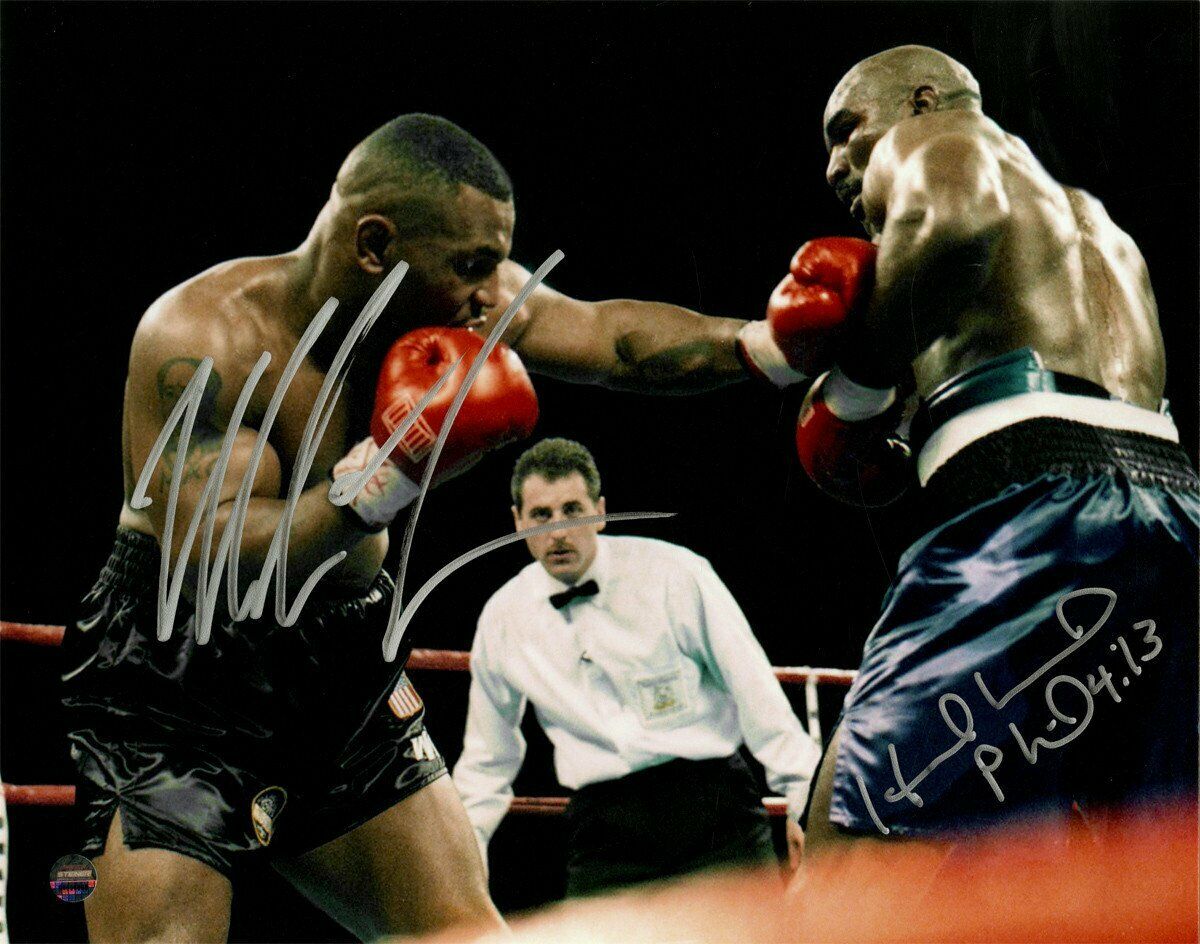 Mike Tyson / Evander Holyfield 8x10 Signed Photo Autographed Reprint