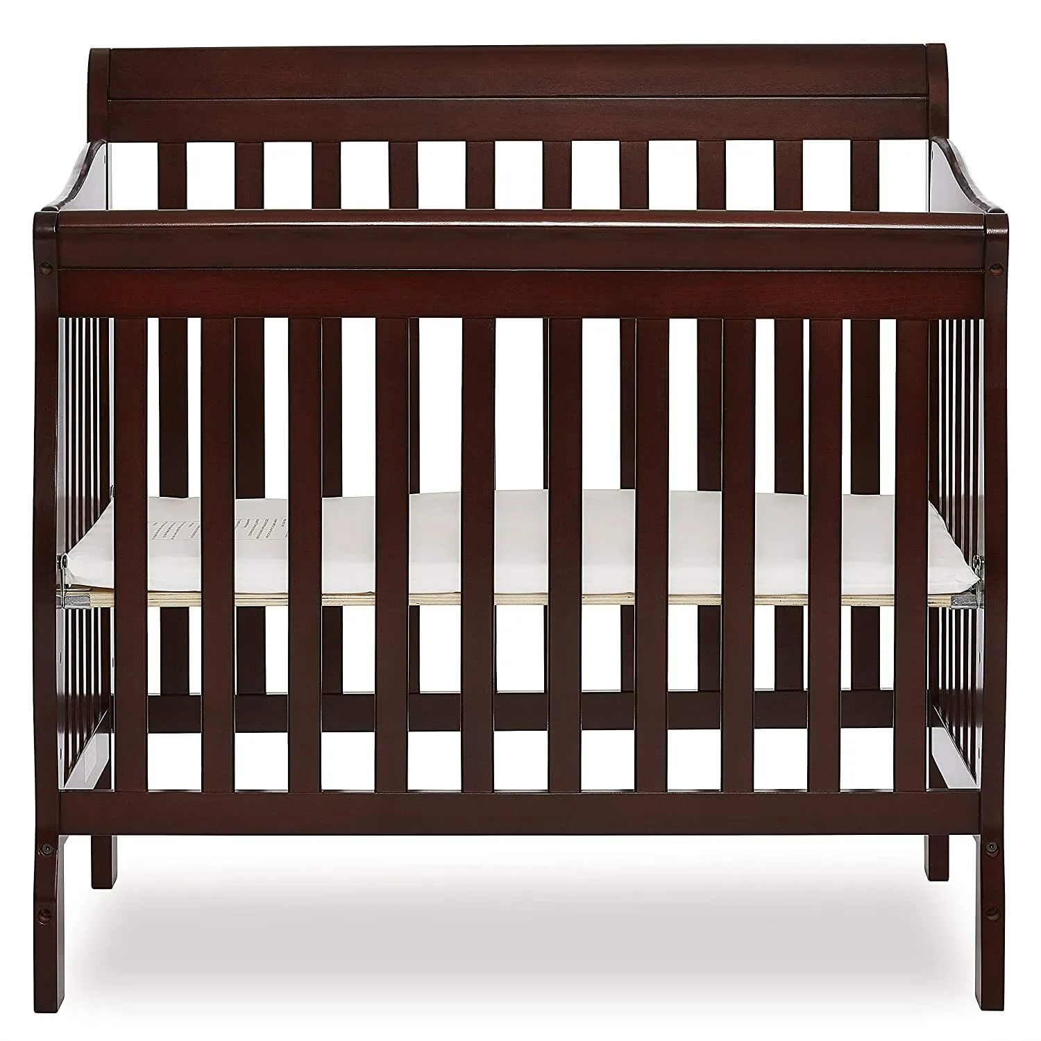Aden Espresso 4-in-1 Convertible Mini Crib Daybed Twin Size Bed Baby Toddler