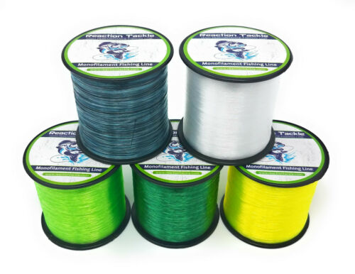 Reaction Tackle Monofilament Fishing Line- Nylon / Mono Various Sizes And Colors